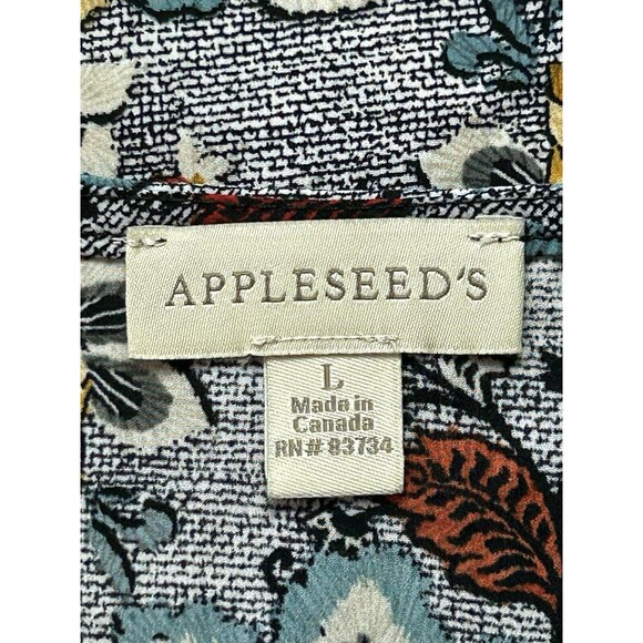 Appleseeds Blue Floral Ruffle Cuff & Trim Size Large - Picture 8 of 8